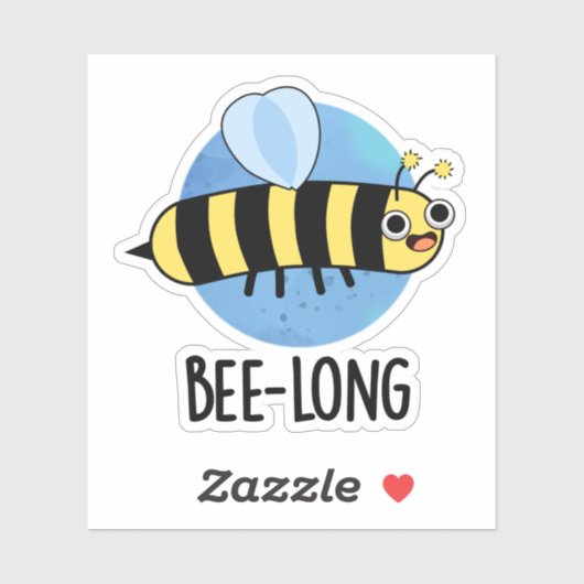 Bijenlange Funny Long Insect Bee Pun Sticker (Vel)
