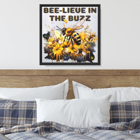 Bijenleven Canvas Afdruk (Insitu (Slaapkamer))