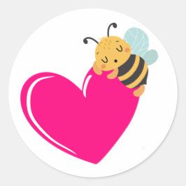 Bijenliefde Ronde Sticker