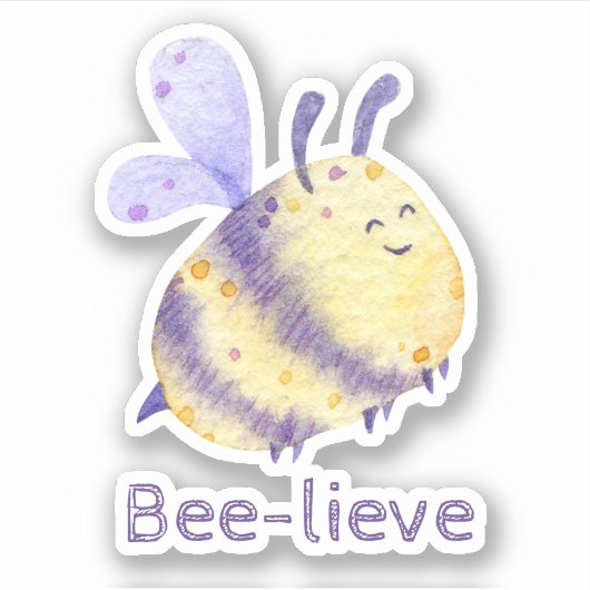 *~* Bijenliefde Schattigee Fuzzy Teacher Day Care Sticker (Voorkant)