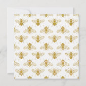 Bijenmadeliefjes Zonnebloemen Bruidsdouche Uitnodi Kaart (Achterkant)