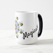 Bijenmagische, paarse en schattige bijen magische mok (Voorkant rechts)