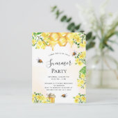 Bijenmeel honing zomer uitnodiging (Staand voorkant)