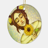 Bijenmeisje Keramisch Ornament (Links)