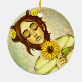 Bijenmeisje Keramisch Ornament (Achterkant)
