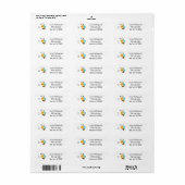 Bijenmijn Bumblebee Geel Zwart Etiket (Full Sheet)