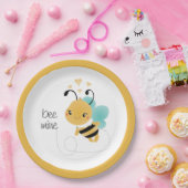 Bijenmijn Bumblebee Geel Zwart Papieren Bordje (Feest)