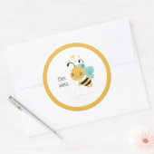 Bijenmijn Bumblebee Geel Zwart Ronde Sticker (Envelop)