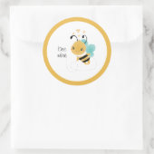 Bijenmijn Bumblebee Geel Zwart Ronde Sticker (Tas)