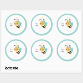 Bijenmijn Bumblebee Geel Zwart Ronde Sticker (Vel)