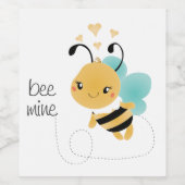 Bijenmijn Bumblebee Geel Zwart Wijn Etiket (Enkel label)