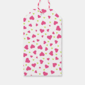Bijenmijn Cute Bee met roze Valentijn Hearts Cadeaulabel (Achterkant)