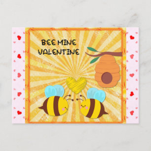 Bijenmijn Gelukkig Valentijnsdag Briefkaart