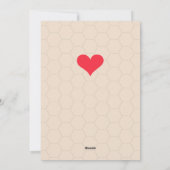 Bijenmijn Honingbij Schattigee Valentijnsdag Feestdagenkaart (Achterkant)