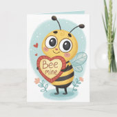 Bijenmijn Schattigee Bijen Valentijnsdag Feestdagen Kaart (Voorkant)
