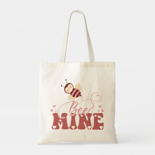 Bijenmijn Schattigee Valentijnsdag bij Tote Bag (Achterkant)