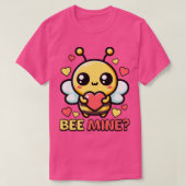 Bijenmijn Schattigee Valentijnsdag Bijenwoordspeli T-shirt (Design voorkant)