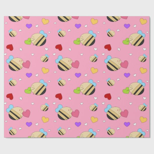 Bijenmijn-Valentijn Cadeaupapier (Vlak)