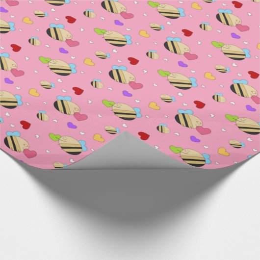 Bijenmijn-Valentijn Cadeaupapier (Hoek)