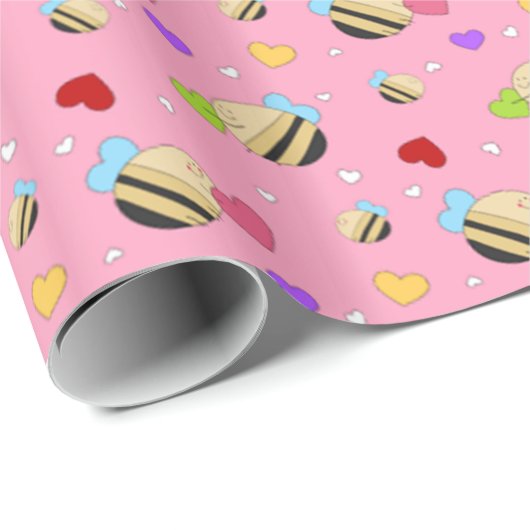 Bijenmijn-Valentijn Cadeaupapier (Rol Hoek)