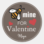 Bijenmijn Valentijn Favor Ronde Sticker (Voorkant)