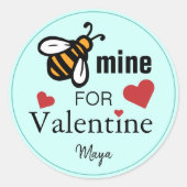 Bijenmijn Valentijn Favor Ronde Sticker (Voorkant)
