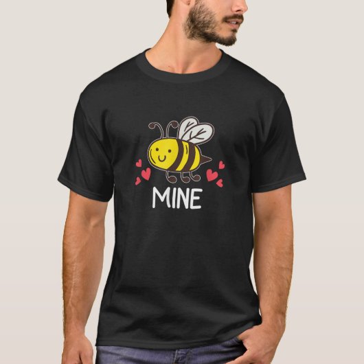 Bijenmijn Valentijn Kleding Mannen T-shirt (Voorkant)