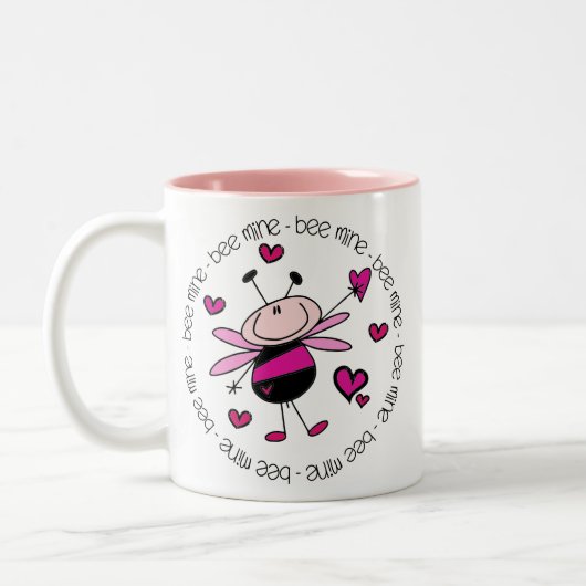 Bijenmijn-Valentijn Tweekleurige Koffiemok (Links)