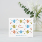 Bijenmijn-Valentijnsdag Feestdagenkaart (Staand voorkant)