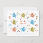 Bijenmijn-Valentijnsdag Feestdagenkaart (Voorkant)