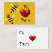 Bijenmijn-Valentijnsdag-kaart Notitiekaartje (Voorkant / Achterkant)