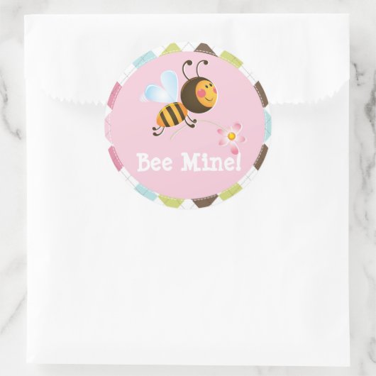 bijenmijn | VALENTIJNSDAG Ronde Sticker (Tas)