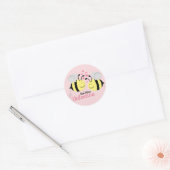 Bijenmijn-Valentijnsdag-stickers Ronde Sticker (Envelop)