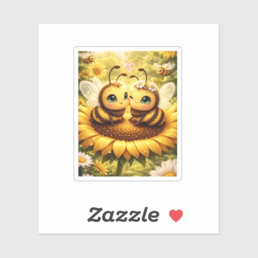 Bijenmijn Zonnebloem Sticker (Vel)