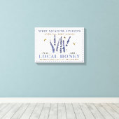 Bijennaam Boerenmarkt Lokale Honing Teken Bijen Canvas Afdruk (Insitu (Houten vloer))