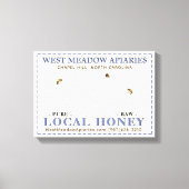 Bijennaam Boerenmarkt Lokale Honing Teken Bijen Canvas Afdruk (Voorkant)