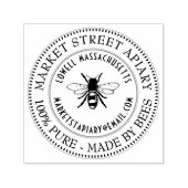 Bijennaam en locatie Honeybee Adresstempel Zelfinktende Stempel (Design)