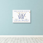 Bijennaam Farmer's Marktbord Plaatselijke Honing Canvas Afdruk (Insitu (Houten vloer))