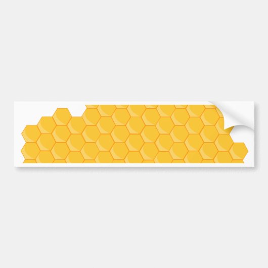 Bijennetje Honeycomb Hexagon Patroon Bumpersticker (Voorkant)