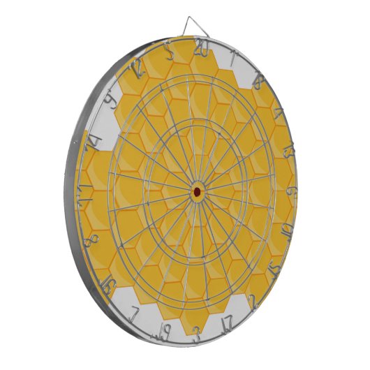 Bijennetje Honeycomb Hexagon Patroon Dartbord (Voorkant Links)