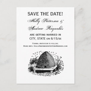 Bijennetjes en bijen #1 Heraldische Vintage Aankondigingskaart