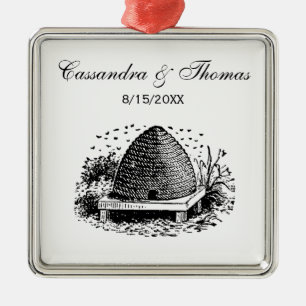 Bijennetjes en bijen #1 Heraldische Vintage Metalen Ornament