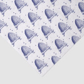 Bijennetjes en bijen 2 Heraldic Blue Tissuepapier (Detail)