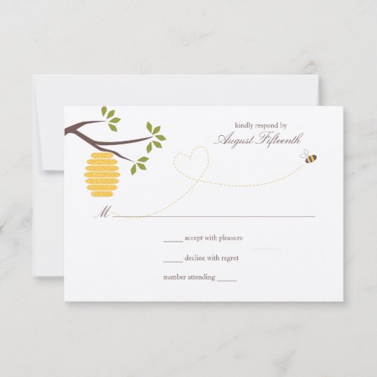 Bijennetnummer RSVP Kaartje (Voorkant)