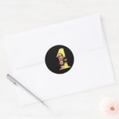 Bijennetten nummer één ronde sticker (Envelop)