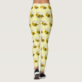 Bijenontwerp Kies uw achtergrondkleur Leggings (Achterkant)
