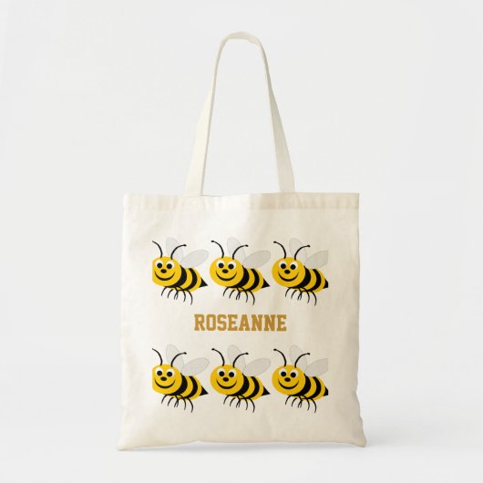 Bijenontwerp Tote Bag (Voorkant)