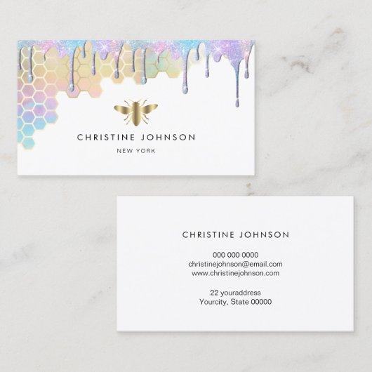 bijenontwerp visitekaartje (Voorkant / Achterkant)