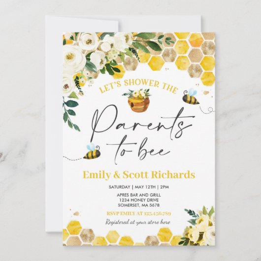 Bijenouders Genderneutrale Baby showers voor bijen Kaart (Voorkant)