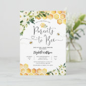 Bijenouders naar Bee Couples Baby shower Kaart (Staand voorkant)